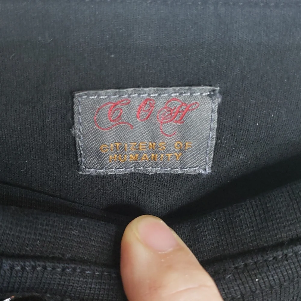 Citizens of Humanity Manner Black Denim Mini Skirt Y2K Minimalist USA Made Sz 27
